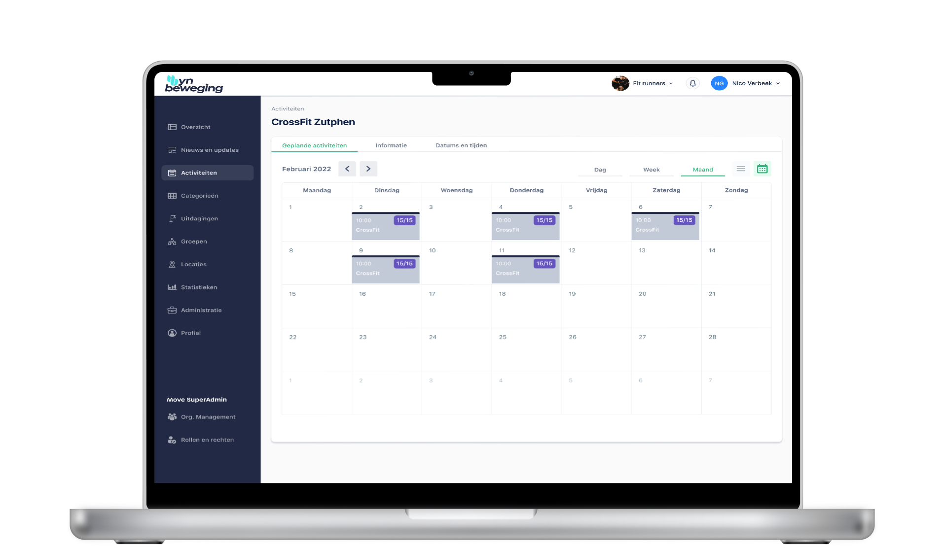 Sportaanbod dashboard Terschelling | YnBeweging